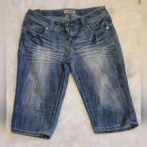 YMI Juniors Blue Jean Shorts Size 1 Great Used Condition